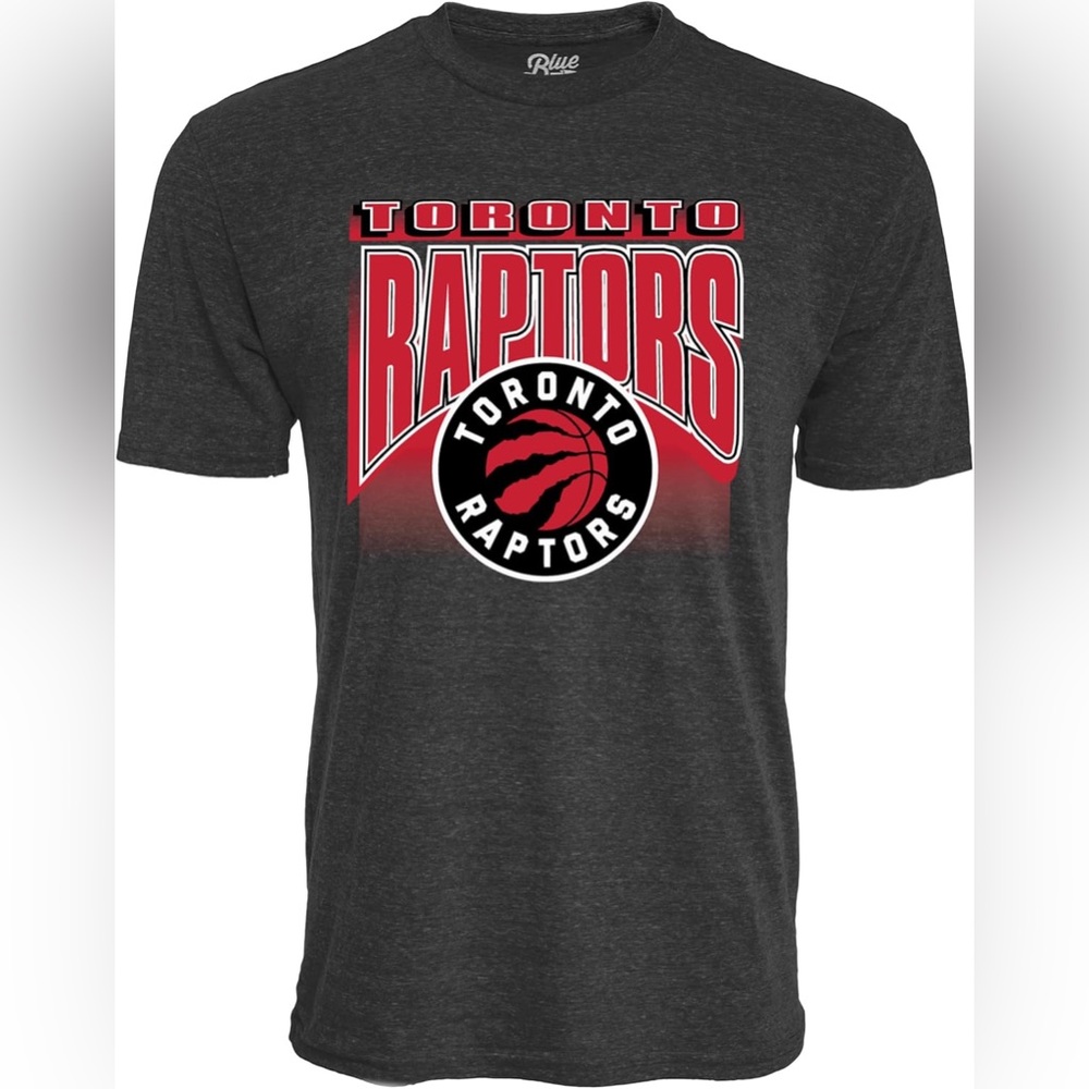NBA Dark Grey Toronto Raptors Basketball T-Shirt | Lightweight Cotton-Blend